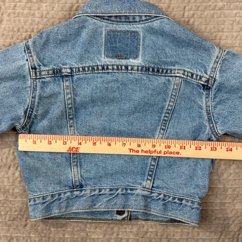 Vintage Levis Denim Trucker Jacket Toddler 3T‎ Light Wash Made in USA 70506-0491